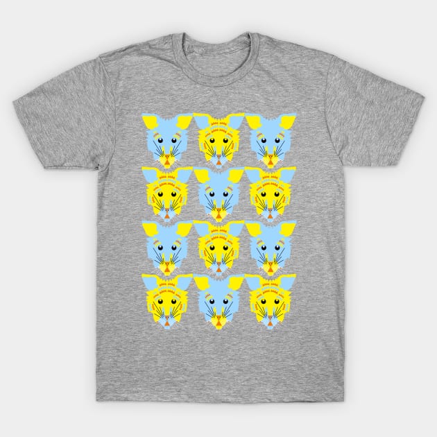 Litter of Kittens, Pale Blue T-Shirt by AnimalMagic